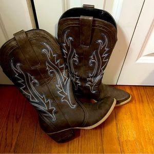 HISEA Cowboy Boots Women’s Size 8 Brown